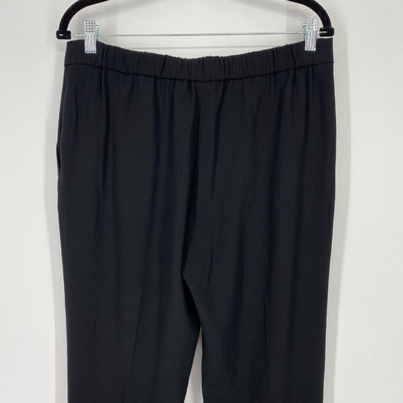 Babaton Cohen Slim Pleated Trouser Pants Women's Size 12 High Rise Pull On Black - Picture 6 of 11